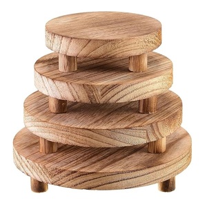 <b>Wooden</b> Display Riser for Display Round Display Stand Wood Riser Pedestal Stand for Home Decor and Organizer - Product Image 1
