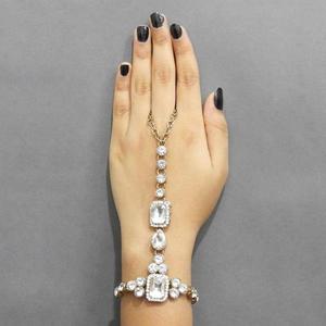 Apurva Pearls Gold Plated <b>Glass</b> Stone <b>Chain</b> Hand Harness Fine Jewelry Set 1502413 - Product Image 1