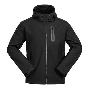 Vestes Softshell de haute qualité pour hommes Logo personnalisé automne conception sans capuche coupe-vent respirant équipement de plein air toile enduite - Product Image 1