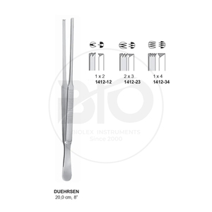Fórceps de tejido quirúrgico de Material de acero inoxidable de la más alta calidad de 12cm Uso para cirugía por SUAVE SURGICAL INSTRUMENTS - Product Image 1