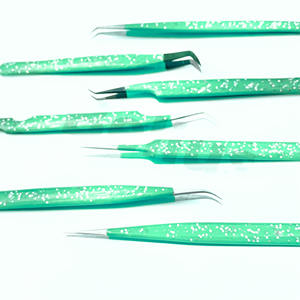 Pinzas para pestañas de punta fina de borde afilado, herramienta de acero inoxidable multiusos grabada personalizada, ayudante de pestañas ligero no corrosivo - Product Image 6