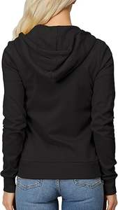 Nouvel arrivage de sweats à capuche pour femmes avec fermeture éclair complète et manches longues, poche kangourou, tenue décontracté, sweats à capuche vierges de base personnalisés avec logo à l'avant - Product Image 2