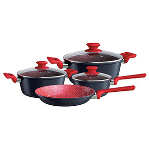 Factory Supplied Marble Design Panelas Antiaderente Conjuntos De Panelas Panelas Cookware Set