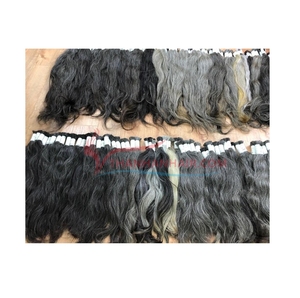 Cabello natural gris liso a granel Cabello humano a granel 100% Extensión de cabello alineada con cutícula natural de alta calidad - Product Image 1