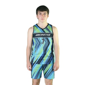 Ropa Deportiva para Exteriores, Conjuntos de Uniformes de Baloncesto 100% Poliéster, Transpirables, Tallas Grandes, Antibacterianos, Sin Mangas, Alta Calidad - Product Image 1