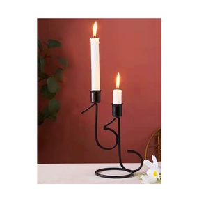 Portavelas de Metal elegante de lujo con marco artístico adecuado para decoración de fiestas, bodas y celebraciones de aniversario - Product Image 5