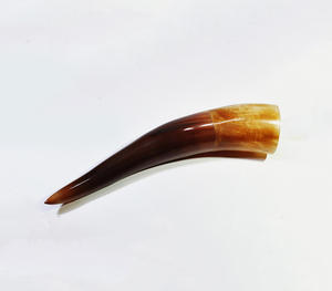 Authentic Handcrafted Natural Polished Buffalo Horn Blowing Horn With <b>Beautiful</b> Two Tone Brown And Honey Grain Traditional - Product Image 3