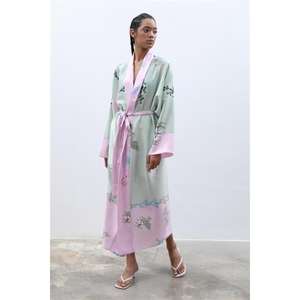 Kimono en satin pour homme 5148-08, vêtements de nuit confortables pour femme - Product Image 4