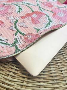 Algodón acolchado Durable Modern Laptop Sleeve Simple Peach para Pansy Diseño floral Ecológico Hecho a mano Artista Boho College - Product Image 2