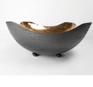 <b>Large</b> Metal Gold Plated with New Hammered Design <b>Candle</b> Bowl High Quality Luxury Wedding Use Table Top <b>Candle</b> Bowl - Product Image 3