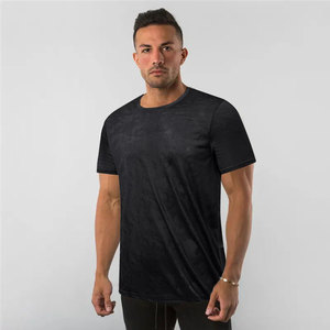 เสื้อยืดผ้าสแปนเด็กซ์สำหรับผู้ชายเสื้อ5% คอตตอน95% แห้งเร็วสำหรับเล่นกีฬาออกกำลังกายโลโก้ได้ตามต้องการ - Product Image 1