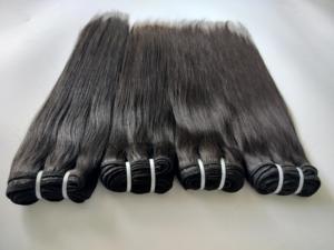 Venta al por mayor 100% indio recto Remy cabello virgen natural cabello humano trenzado de onda profunda procesamiento químico ninguno pelo tejido - Product Image 2