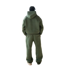 Conjunto de Sudadera y Pantalones Deportivos para Hombre, Tallas Grandes, con Logotipo Personalizado, de Alta Calidad, Ligeros, con Cierre de Cordón, Lisos - Product Image 2