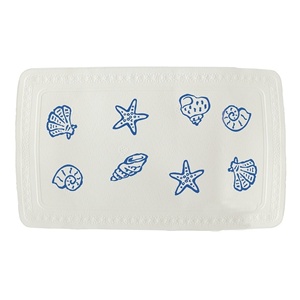 Spirella Colección Concha, Alfombra de Ducha 55 x 55, PVC, Azul - Product Image 1