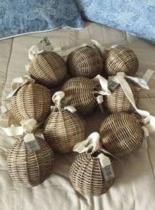 Ensemble écologique de boules de Noël en jonc de mer, arbre suspendu pour les vacances de Noël, décoration de la maison/SISU - Product Image 5