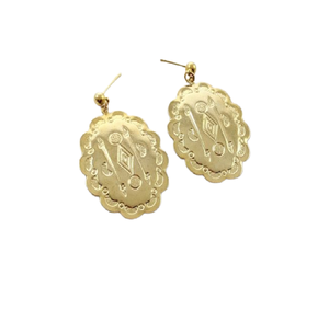 2024 vente en gros luxe personnalisé indien audacieux grosses boucles d'oreilles texturées plaqué or bijoux de mode étanche à l'eau cerceaux mode boucle d'oreille - Product Image 3