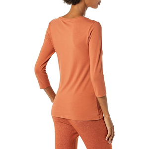 T-shirt à manches longues et col rond pour femme, coupe classique, streetwear, toile écologique, respirant - Product Image 2