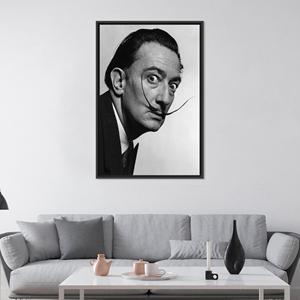 Realza tu espacio con una obra de arte impresa en lienzo de Salvador Dalí, con marco negro. - Product Image 1