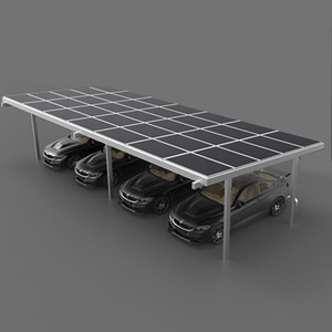 Abri de voiture carré JCHX à 4 piliers, au sol, imperméable, pour panneaux solaires, fabricants de abris de voiture - Product Image 6
