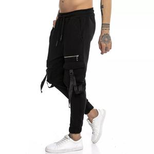 Pantalones deportivos informales de cintura media para hombre, con bolsillos con cremallera y toalla para colgar, superventas, pantalones de chándal con múltiples bolsillos, ropa para hombre - Product Image 5