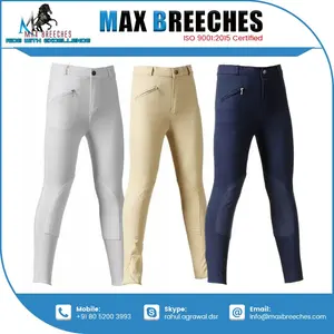 Calzones de nailon de etiqueta privada de alta demanda, parche de silicona para rodilla, características de seguridad protectoras para adultos, espinilleras amigables para montar a caballo - Product Image 2