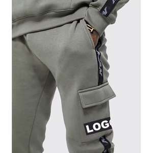 Chándal privado Dropshipping Logotipo personalizado Poliéster Sudadera de manga larga Pantalones Conjunto de 2 piezas Traje de jogging para hombre - Product Image 6