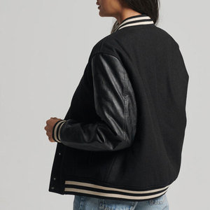 Timeless Design Modern Comfort Women Varsity <b>Jacket</b> Stylish Outerwear Perfect for Layering Cotton <b>Lining</b> Eco-Friendly Windproof - Product Image 2