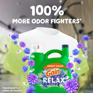 Détergent à lessive liquide Gain, Relax, compatible HE, 154 fl oz, 107 brassées - Product Image 5