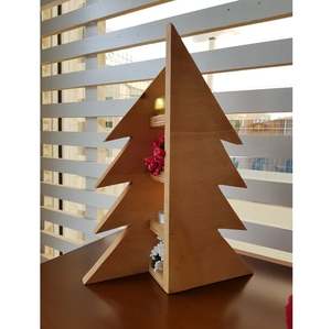 Soporte votivo Mesa de madera Portavelas de Navidad Decoración de Navidad para interiores y exteriores Fiestas Decoración de Año Nuevo Hecho EN LA India - Product Image 2