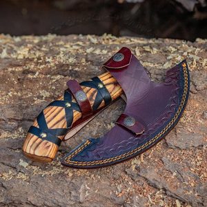 Tay Giả Mạo Viking Rìu Với Tùy Chỉnh Khắc Tay Cầm Bằng Gỗ Và Da Vỏ Bọc USA Xu Hướng Bắc Ý Lấy Cảm hứng Trang Trí Bánh Pizza Công Cụ - Product Image 5