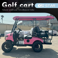 Voiturette de golf électrique 2+2 places avec toit et phares LED 72V/48V pour usage en club de campagne et hôtel