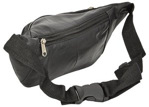 Riñonera genuino de cuero negro, cuero puro - Product Image 2