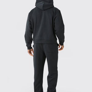 Conjunto de sudadera con capucha y pantalones con logotipo personalizado Conjunto de chándal de Jogger vintage Chándal para hombre Logotipo de serigrafía personalizado Precio bajo - Product Image 2