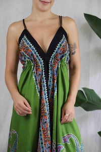 Vestido Maxi estampado bohemio vestidos maxi de algodón africano para mujer de alta calidad elegante fiesta en la playa - Product Image 3