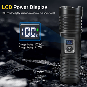 Boruit Handheld Aluminium Alloy High Power Outdoor Camping Hunting 5 Modes Type-c Flashlight LED Tactical Strong Flashlight - Product Image 6