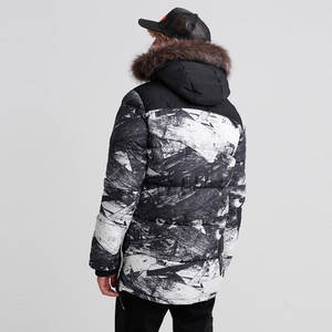 Veste parka longue d'hiver personnalisée en sublimation, respirante, grande taille, pour homme, à capuche - Product Image 5
