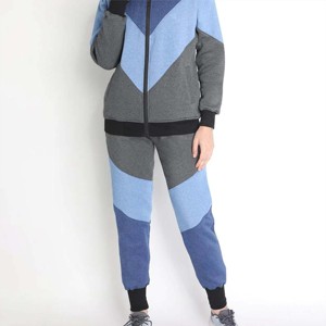 Logo personnalisé pour femmes athlétique fermeture éclair survêtement respirant deux pièces ensemble de sport avec fermeture éclair complète veste et pantalon de jogging extensible - Product Image 6