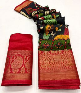 Chemisier en soie de coton doux de couleur incroyable, sarouel et Blouse avec Jacquard, fournisseur de travail de tissage de sorat inde - Product Image 3