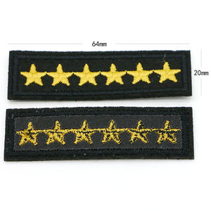 Wholesale Custom Garment Clothing Iron High Density Embossed Brand Designer Logo Sport Patches Twill Fabric <b>Heat</b> Pressed Towel - Product Image 1