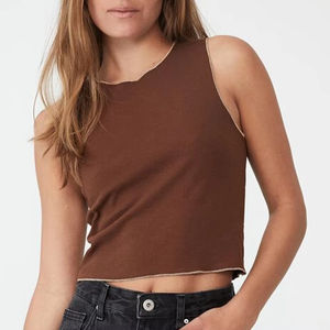 2024 New Custom Design High Quality Women Crewneck <b>Crop</b> <b>Top</b> Wholesale Low Price Women <b>Crop</b> Tank <b>Tops</b> - Product Image 1