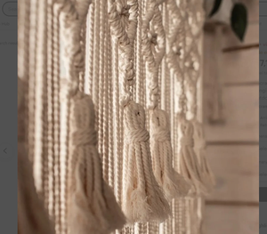 ม่านแขวนผนังฉากหลังแต่งงานขนาดใหญ่ม่านประตูประดับงานแต่งสีขาว - Product Image 2
