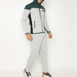 Ensembles de vêtements de course en coton 100% pour hommes les plus vendus Conception confortable à fermeture éclair à capuche avec motif solide pour la quantité en vrac d'hiver - Product Image 6