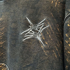 เสื้อฮู้ดดี้โออีเอ็มสั่งทำพิเศษ ปักลาย ขนาดใหญ่พิเศษ คุณภาพสูง ทันสมัย สไตล์วินเทจ ลุคทำเก่า ล้างสีแบบสโตนวอช - Product Image 5