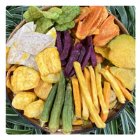 Gezonde knapperige gedroogde gemengde fruitchips & pompoensnacks - zoet biologisch