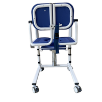 Chaise de toilette pliable manuelle, chaise de transfert pour patient, fauteuil roulant mobile, chaise de douche pour la rééducation, fournitures de thérapie