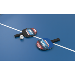 Raquette de tennis de table Stag Iconic Fusion Series, professionnelle, durable, écologique, 13 couches, bois, caoutchouc, picots, fibre de carbone - Product Image 5