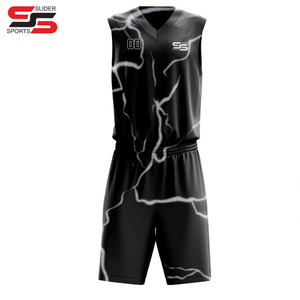 Ensemble d'uniformes de basketball unisexe léger et respirant, grande taille, impression de logo personnalisée, haute qualité, 100 % polyester, effet 3D - Product Image 6