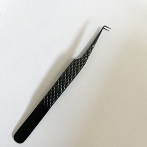 Pinces à épiler professionnelles en acier inoxydable argenté de qualité supérieure, durables, pour extensions de cils, maquillage, logo personnalisé - Product Image 6