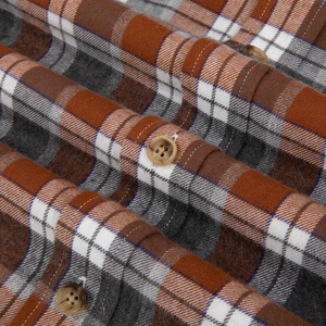 เสื้อเชิ้ตผู้ชายลายสก็อตผ้าแฟลนเนล ดีไซน์ล่าสุด ปี 2026 ขายส่ง กระดุมติด สไตล์ลำลอง ระบายอากาศได้ดี ผ้าฝ้ายผสมโพลีเอสเตอร์ รับผลิตแบบ OEM สกรีนโลโก้ตามสั่ง สำหรับฤดูร้อน - Product Image 6