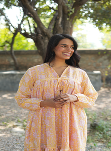 ชุดเดรสผ้ามัลคอตตอนพิมพ์ลาย คุณภาพส่งออก ทออย่างดี เป็นมิตรกับสิ่งแวดล้อม ซักได้ น้ำหนักเบา สไตล์ลำลอง แฟชั่นสำหรับผู้หญิง - Product Image 3